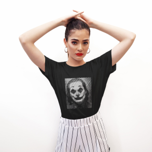 Iconic Joker Face Black T-shirt